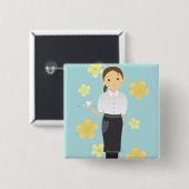 ウェイトレス 缶バッジ (正面&裏面)