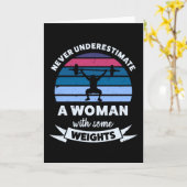 ウェイト付き女性 面白い 母へのプレゼント 妻へのギフト カード (黄色い花)