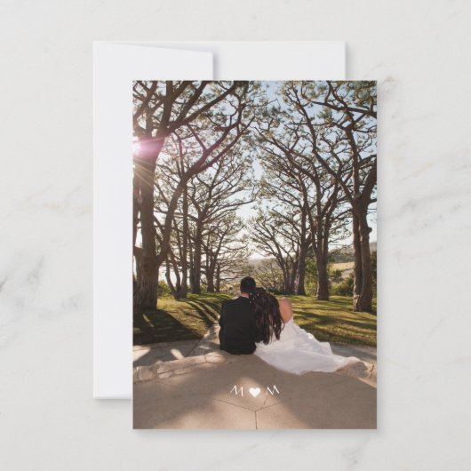 ウェイファーラーズチャペル結婚式招待状 出欠カード (裏面)