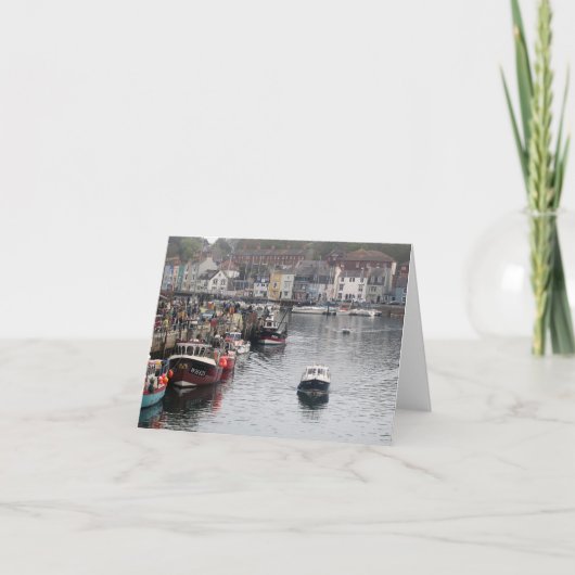 ウェイマスドーセット折り畳みグリーティングカード カード (正面)