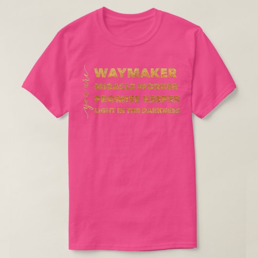 ウェイメーカーとクリスチャンの女性ギフト女性を賞賛 –  Tシャツ (デザイン正面)