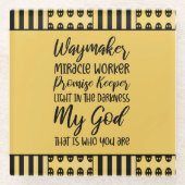 ウェイメーカーのクリスチャン・グラス・コースター ガラスコースター (正面)