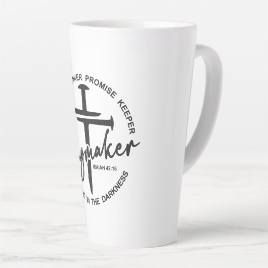 ウェイメーカーの信仰 カフェラテマグ (右アングル)