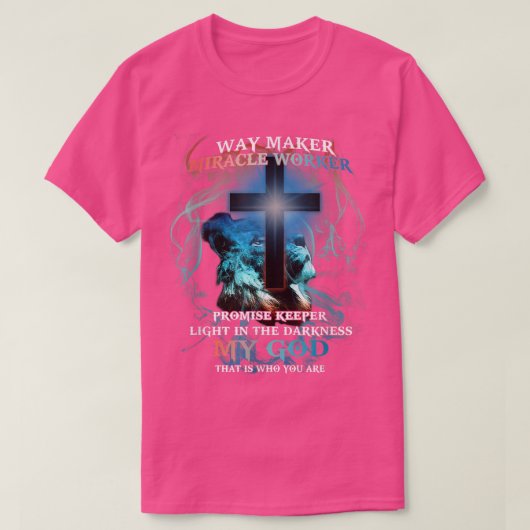 ウェイメーカー奇跡の労働者が約束キーパーライトイエス Tシャツ (デザイン正面)