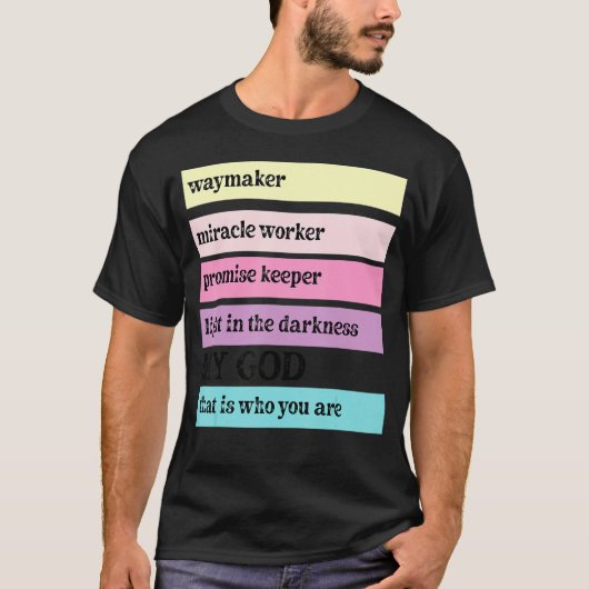ウェイメーカー奇跡の労働者の約束キーパーJohn 316 C Tシャツ (正面)