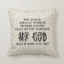 ウェイメーカー奇跡の労働者は約束キーパークリスチャン クッション