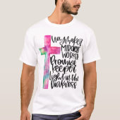 ウェイメーカー奇跡の労働者レインボークリスチャン Tシャツ (正面)