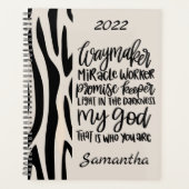 ウェイメーカー感動的やる気を起こさせるアニマルプリント プランナー手帳 (正面)