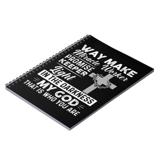 ウェイメーカー・ミラクル・ワーカーが守衛に光のイエスを約束 ノートブック (左側)