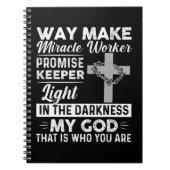 ウェイメーカー・ミラクル・ワーカーが守衛に光のイエスを約束 ノートブック (正面)