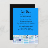 ウェイリングウォールイスラエルバーバルミツワー披露宴カード 招待状 (正面/裏面)