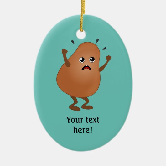 ウェイリングポテト – ターター怒ガイに名前を追加 セラミックオーナメント (正面)