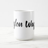 ウェイロンの名前を曲線レタリングに コーヒーマグカップ (中央)