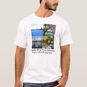 ウェインオックスフォードの写真撮影のチャールズ川4の季節 Tシャツ