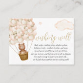 ウェイングウェルテディベア赤男女兼用ちゃんシャワー エンクロージャーカード (正面)