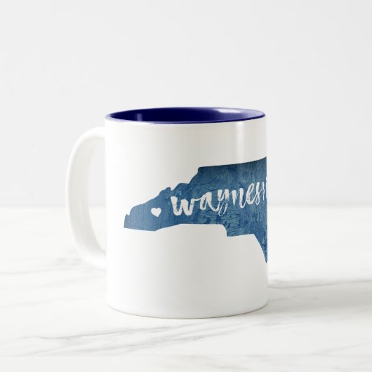 ウェインズビルノースカロライナ木目 ツートーンマグカップ (正面左)