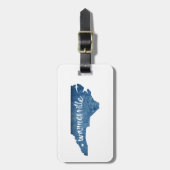 ウェインズビルノースカロライナ木目 ラゲッジタグ (正面縦)