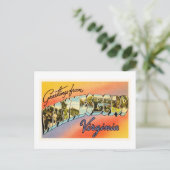 ウェインズボロバージニアVAオールドヴィンテージ旅行はがき ポストカード (スタンド正面)