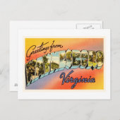 ウェインズボロバージニアVAオールドヴィンテージ旅行はがき ポストカード (正面/裏面)