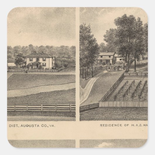 ウェインズボロ、アウグスタ郡 スクエアシール (正面)