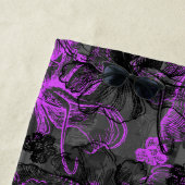 ウェインレースハワイアンオーキッドフローラインパープル ビーチタオル (インサイチュ)