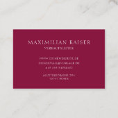 ウェインロミニマルテモノグラムヴィスティンカルテ 名刺 (裏面)