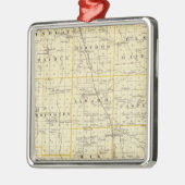 ウェイン郡の地図 メタルオーナメント (左)