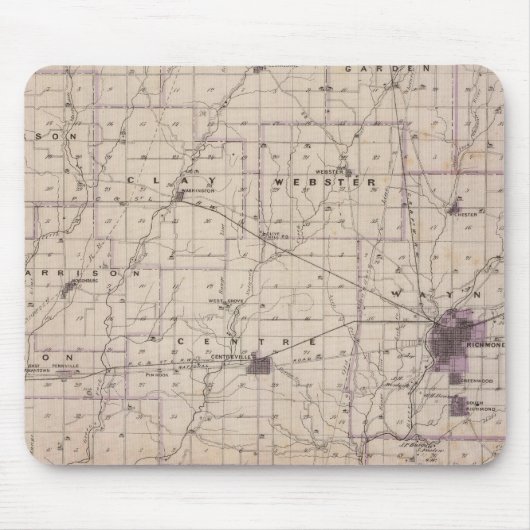 ウェイン郡2の地図 マウスパッド (正面)