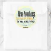 ウェイン・ダイア博士の引用ステッカー ラウンドシール (バッグ)