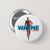 ウェインMessamは大統領のために走っています 缶バッジ (正面&裏面)
