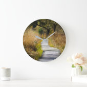 ウェイ前方の木材自然パス ラージ壁時計 (ホーム)