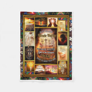 『ウェイ・メーカー・ミラクル・ワーカー・マイ・ゴッド』 フリースブランケット