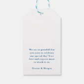 ウェエレガントクエーセットリ結婚ゾートウェルカム ギフトタグ (裏面)