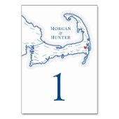 ウェクエーセットリゾートケープコッドハーウィッ結婚トMA テーブルナンバー (正面)