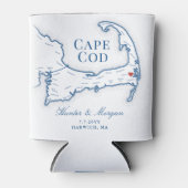 ウェクエーセットリゾートケープコッドマップ結婚式の引き出物 缶クーラー (正面)