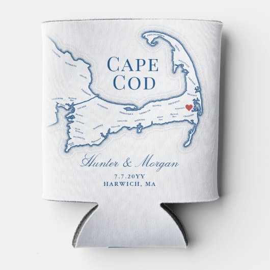 ウェクエーセットリゾートケープコッドマップ結婚式の引き出物 缶クーラー (正面)