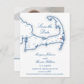 ウェクエーセットリゾートケープコッド結婚ズ セーブザデート (正面/裏面)