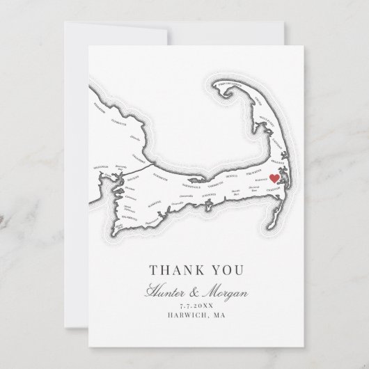 ウェクエーセットリゾートケープコ結婚ッドの写真 サンキューカード (正面)