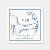 ウェクセエレガントーセットリゾ結婚ート スタンダードカクテルナプキン (正面)