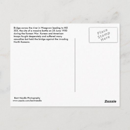 ウェグワン橋 ポストカード (裏面)