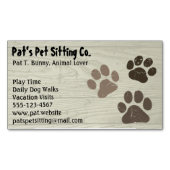 ウェザーウッドの愛犬や猫の爪フェイクがプリント マグネット名刺 (正面)