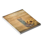 ウェザードウェスタンカントリーのヒマワリのカウボーイブーツ ノートパッド (アングル)