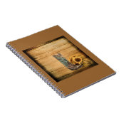 ウェザードウェスタンカントリーのヒマワリのカウボーイブーツ ノートブック (右側)