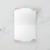 ウェザードウッドとピンクのバラ サンキューカード (内部)