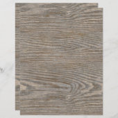 ウェザードウッド素朴ベージュスクラップブック紙 (正面/裏面)