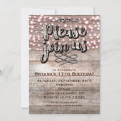 ウェザードラスティックウッド&ライト エレガントな招待状 招待状 (正面)