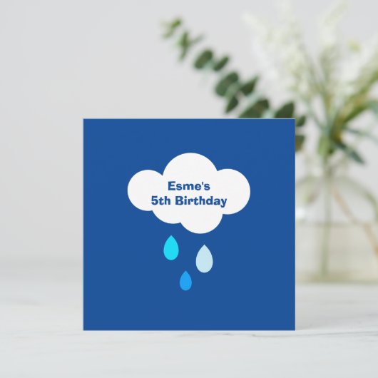 ウェザーパーソナライズされたクラウドと雨滴の誕生日 (スタンド正面)