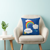 ウェザーパーソナライズされたクラウドと雨滴クッション クッション (椅子)