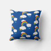 ウェザーパーソナライズされたクラウドと雨滴クッション クッション (裏面)