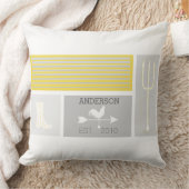 ウェザーベーンファーム究極のグレー照明イエロー クッション (ブランケット)